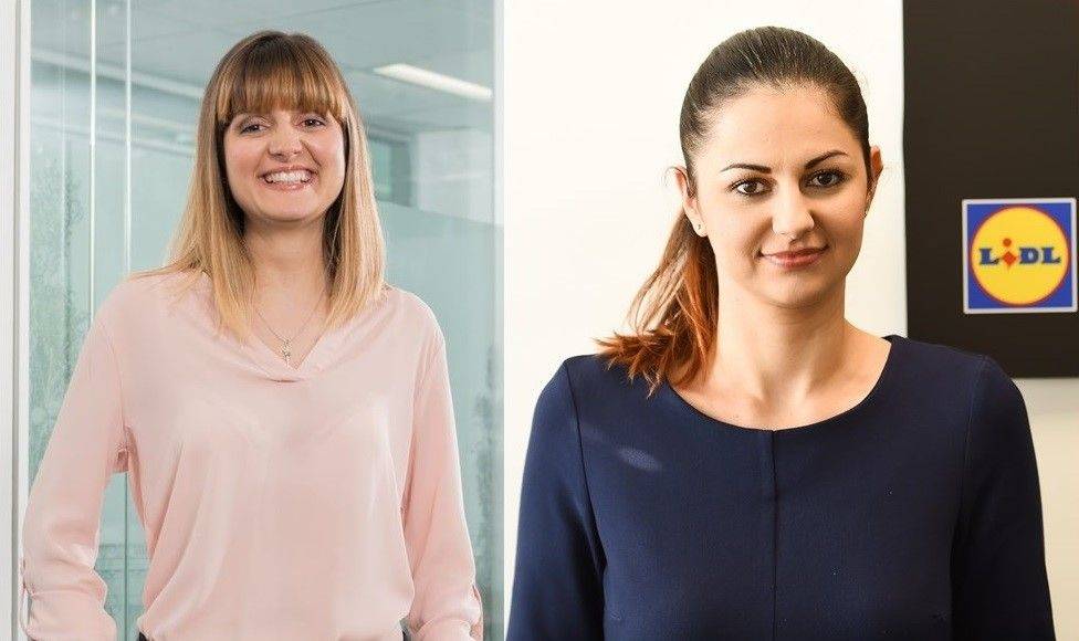 Пламена Шошкова, ръководител хранителни промоции и Виктория Дърлева, младши консултант ресор „Стоково снабдяване“